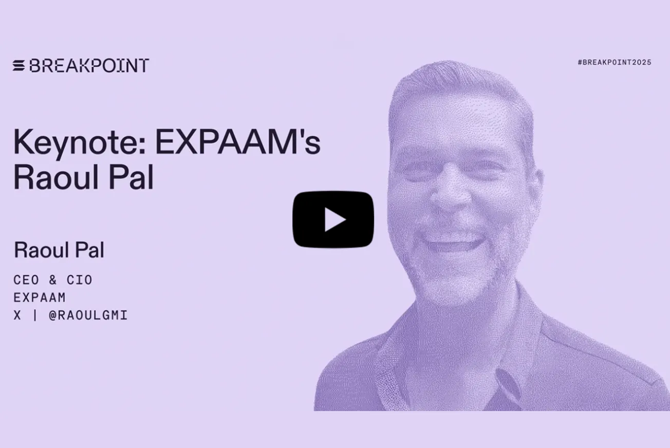 Solana Breakpoint 2025 - Raoul Pal Keynote Speaker